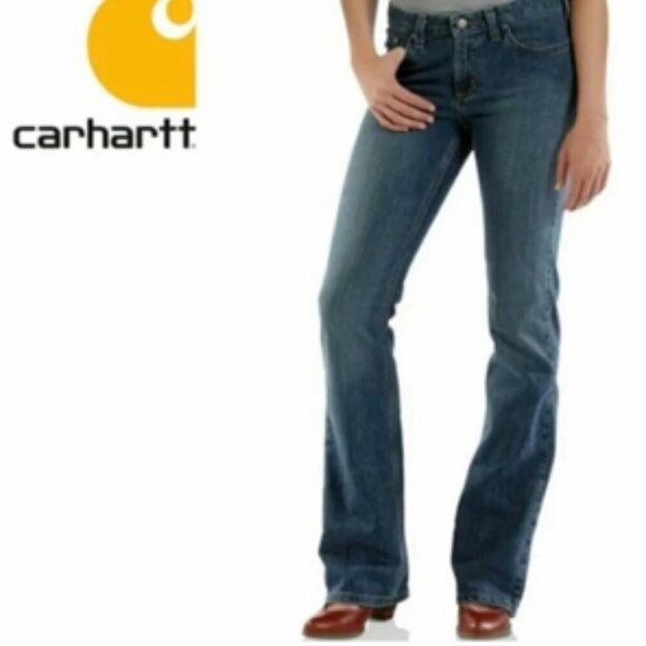 Carhartt Traditional Fit High Rise Stretch Comfort Denim Plus Size Jeans 20 - Picture 1 of 10